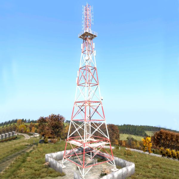 4 Legged Steel Lattice Tower Powder Coating Anti Corrosion Treatment