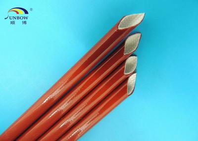 UL E333178 Approval Flexible Braided Fiberglass Sleeve / Silicone Rubber Fiberglass Sleeving