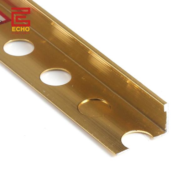 Brass Gold Edge Tile Trim 8mm Brushed Aluminum Tile Trim Para Casa Parede E Chão