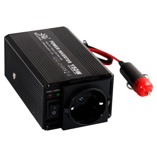 Inversor de alumínio portátil da onda de seno 150w, inversor multifuncional do poder para o carro