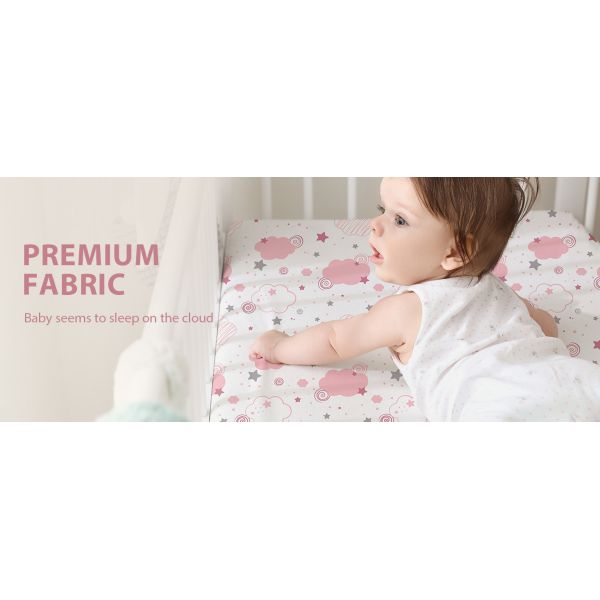 3 Pack Microfiber Baby Crib Sheets 52x28 or 38x26 Inches