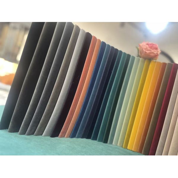 410gsm High Quality Of Plain Velvet Sofa Fabric For Furniture Soft velvet Fabric Multi-color For Pillow