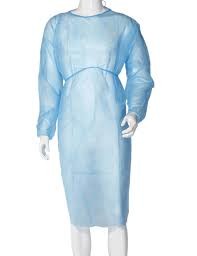 Lab CPE Protective Apron Printing Available Cast Polyethylene Material