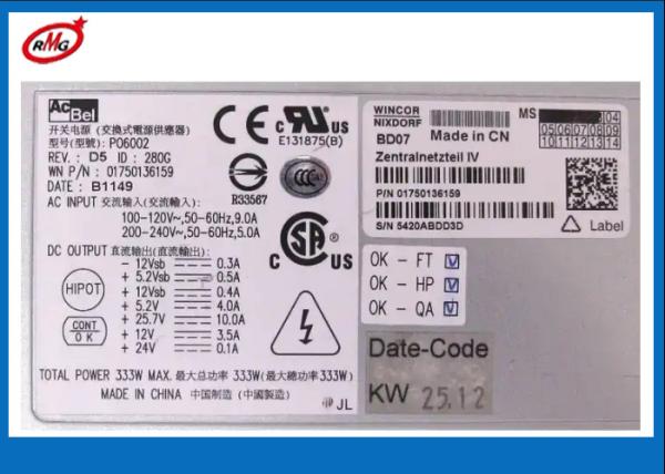 01750136159 ATM Machine Parts Wincor Nixdorf Power Supply 333W ACBEL P06002