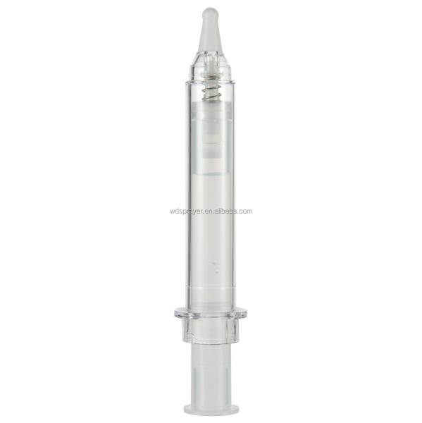 Customized Colour 10ml Syringe Airless Bottle Empty Cosmetic Bottle For Beauty Care