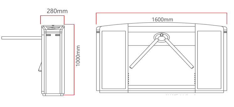 Горячие продавая водоустойчивые ворота турникета треноги с мотором Display/DC24V безщеточным