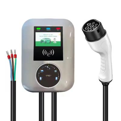 11kw TYPE1 TYPE2 GBT AC EV Charging Station Wall Mounted 16A 32A DC Output
