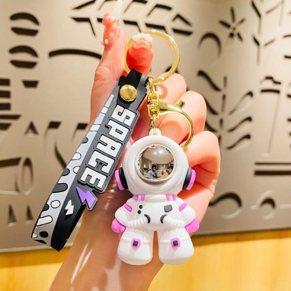 Logotipo personalizado Acessível 3D Astronauta Keychain para Carro Bolso de Presente Pendente Acessório