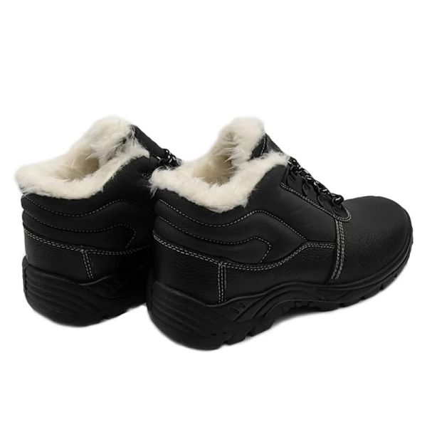 Industrial Winter Safety Shoes Unisex Wool Lined Winter Boots Anti Puncture
