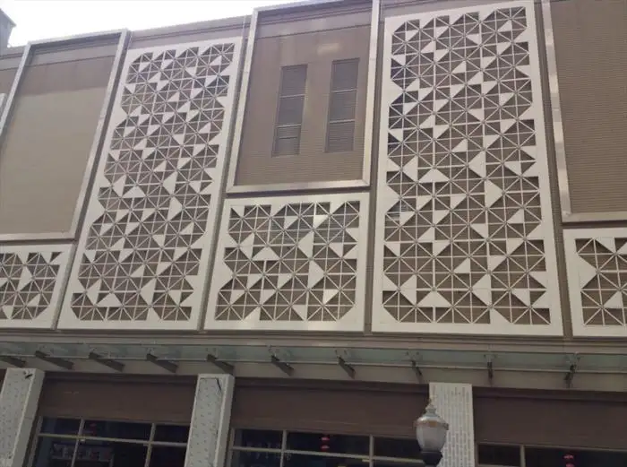 Fireproof Laser Cut Metal Screen Panels 2mm Transfer Printed Heat Transfer Finished