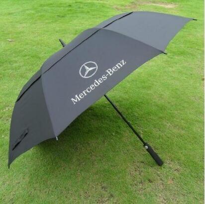 Green Golf Size Folding Umbrella EVA Straight Handle Black Finish Shaft