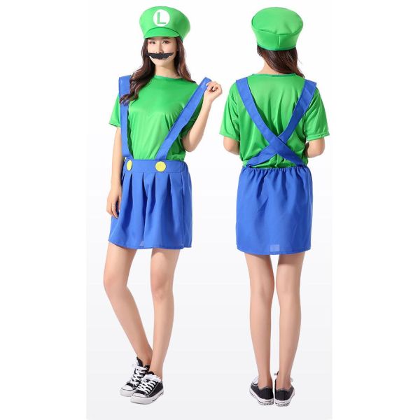 Vêtements de danseur de scène SuperMario Onesie pour Halloween Performance de cosplay pour enfants et adultes
