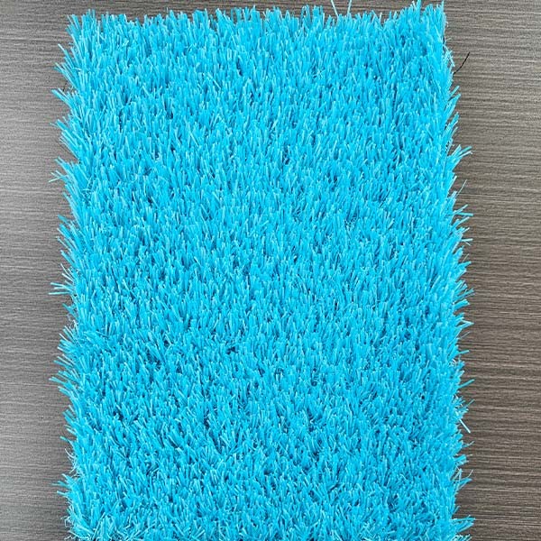 25mm Pile Height Anti Static UV Resistant Artificial Grass with Customizable Blue Surface for Wholesalers and Distributors