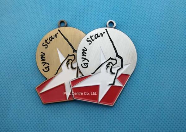 Zinc Alloy Spinning Music Awards Medals With Gold Finishing , GYM Star Honor Medals