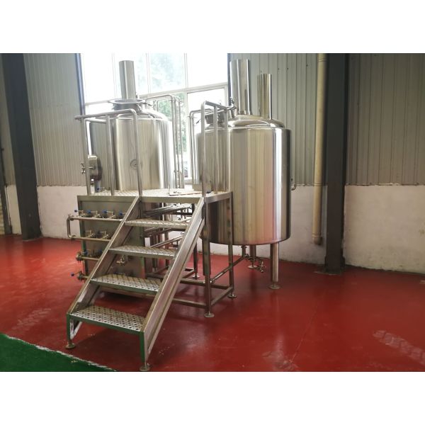 Stainless Steel 500L Craft Mini Brewery Equipment With 2 Refrigeration Machine