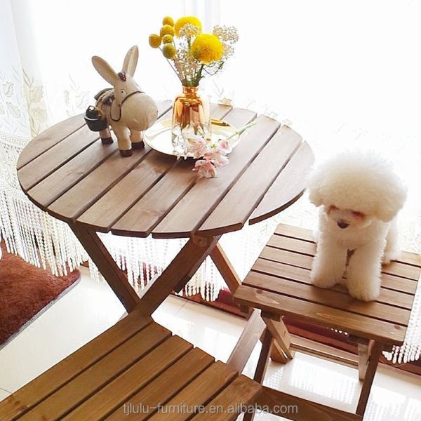 Mail Packing Y Durable Outdoor Patio Furniture Sets with Solid Wood Modern Dining Set and Garden Chairs