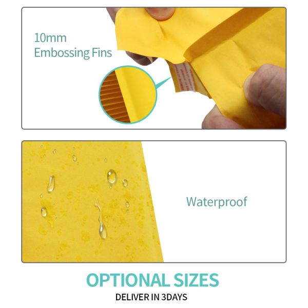 SZCX China Custom Shipping Inflatable Shockproof air Private Label Packaging Bags Waterproof Kraft Bubble Mailer