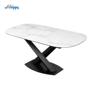 1700*900mm Moderna Mesa de jantar de tipo fixo de cerâmica de topo, desmontável