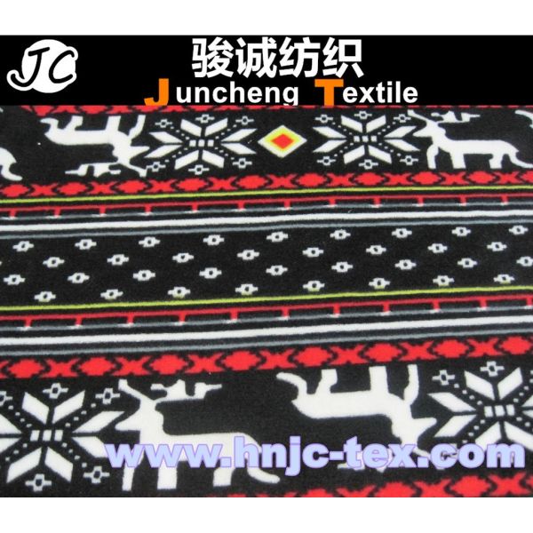 X'mas pattern polyester and spandex blended elastic velvet/velour fabric for Christmas