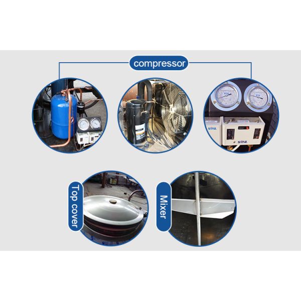 Горизонтальное SUS316L Refrigerated танк молока нагревает резервирование 1 градус