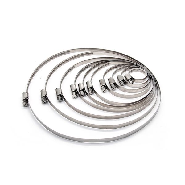 1/2 Inch Stainless Steel Metal Hose Clamp With Polished Finish