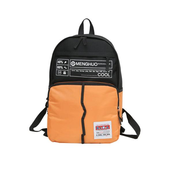summer new Korean style letter printed backpack casual fashion contrast men's and women's outdoor backpacks