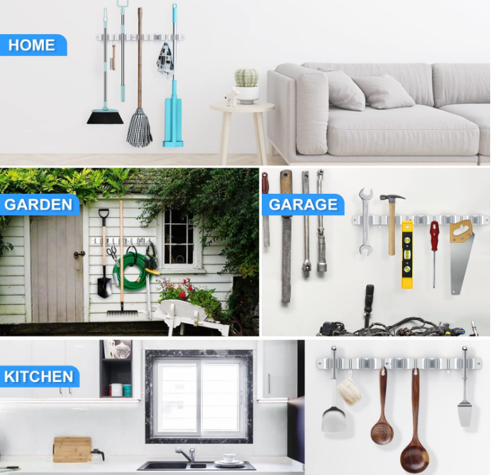 Mop нержавеющей стали держателя стены 60cm и организатор держателя веника