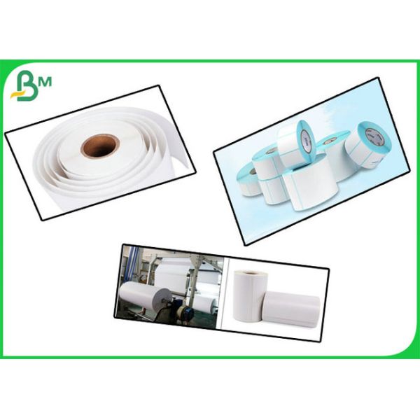 Водоустойчивый крен бумаги стикера Оилпрооф 140ГСМ термальный для печати Водоустойчивый крен бумаги стикера Оилпрооф 140ГСМ термальный для печати