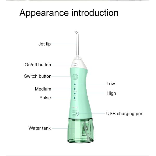 Вода Flosser танка 220ml Nicefeel электрическая для зубов забеливая
