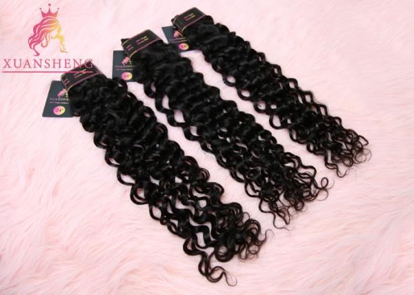 Natural Color Grade 10A Virgin Indian Hair Weave , Italian Curly Indian Virgin Hair