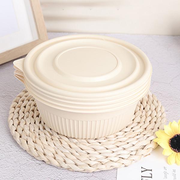 Biodegradable PLA Round Salad Container For Soup Vacuum Thermoforming