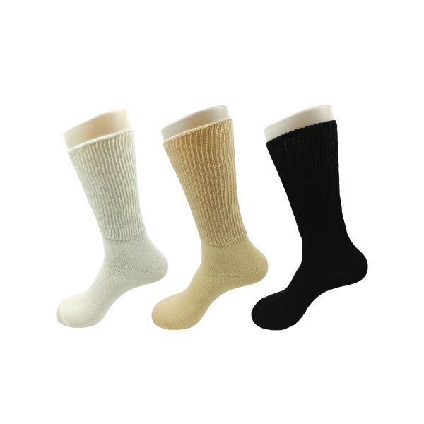 Red / Black Cotton Diabetic Circulation Socks For Unisex Adults Anti Slip