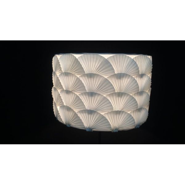 E27 White Bedside Lamp Shades D300*200mm Cotton Felt Shell