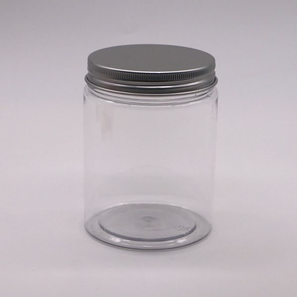 300cc ПЭТ широтные пластиковые бутылки для хранения пищи с алюминиевой крышкой для вкусных закусок