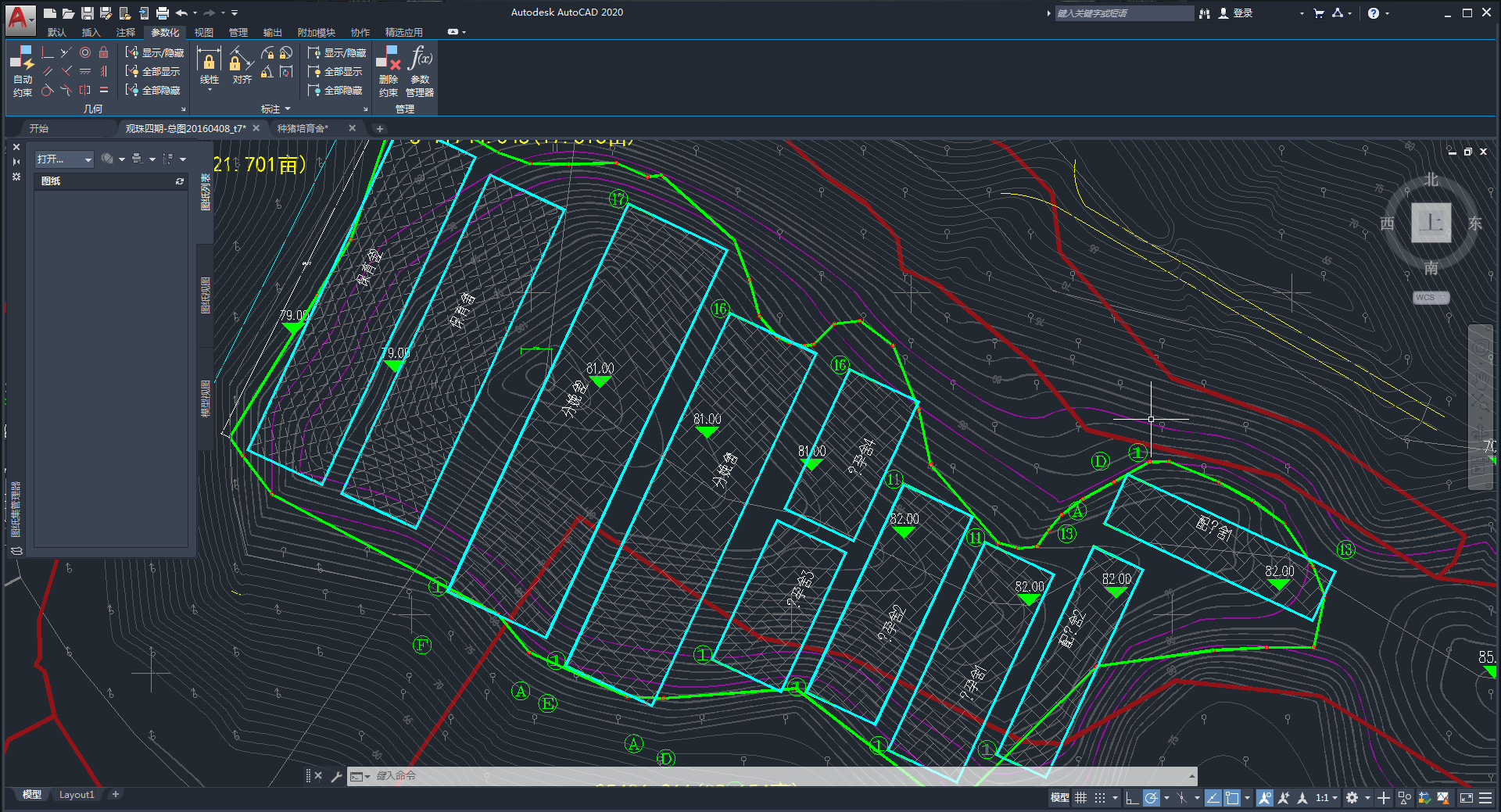 Хранилище холодов логистического склада с сетчатой структурой длинного протяжения и дизайном AutoCAD