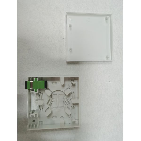 FTTH Fiber Optic Surface Box 2 SC Adapter Ports Faceplate Wall Socket / Outlet