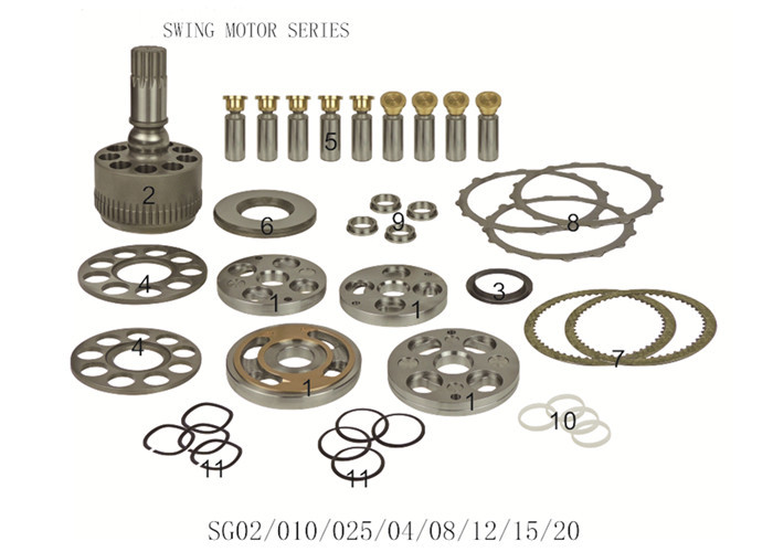 Запасные части LJ016070 собрания мотора качания SH120-3/3A SG02/04/08/12/15 гидравлические