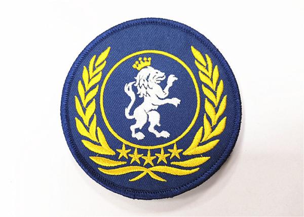 Fashionable Clear Iron On Embroidered Patches 3.25 Tall High Fastness