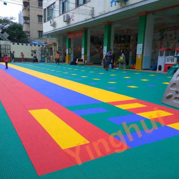 PP Removable Outdoor Playground Sports Flooring Modular Tiles For Kids Playarea