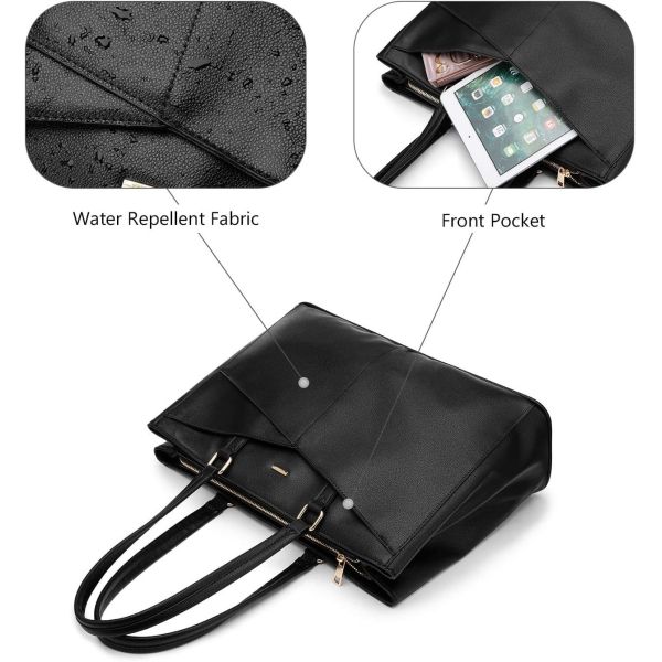 BOLSA DE CUERPO INDUCTIVO de 15,6 pulgadas BOLSA DE COMPUTADOR BUSINESS OFFICE WORK BREEFCASE Negro