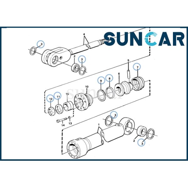 SUNCARVO.L.VO Wheel Loader Hydraulic Steering Cylinder Seal Kit VOE11999907 Model L90 Inner Parts