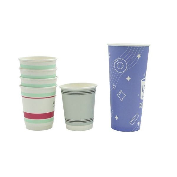 Disposable Blue Paper Coffee Cup For Hot Liquid Chocolate Juice Hot Beverage Drinkings