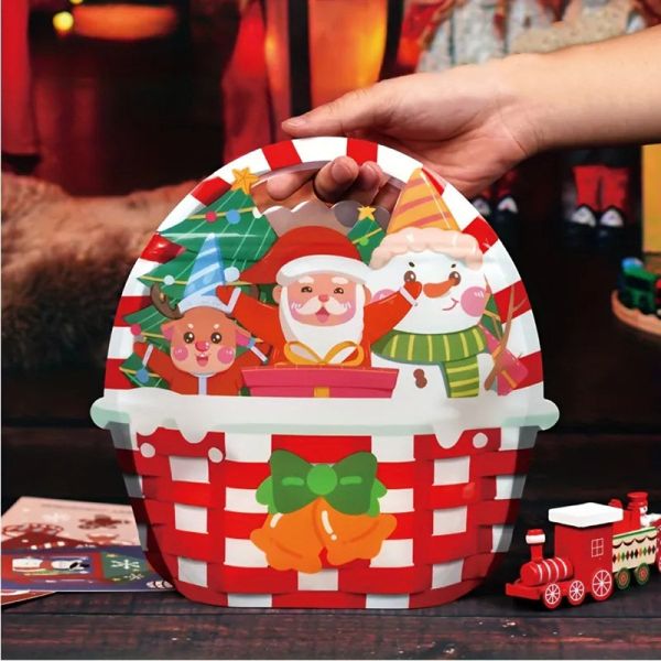 Custom Christmas Mylar Packaging Bag With Special Shape And Ziplock Closure