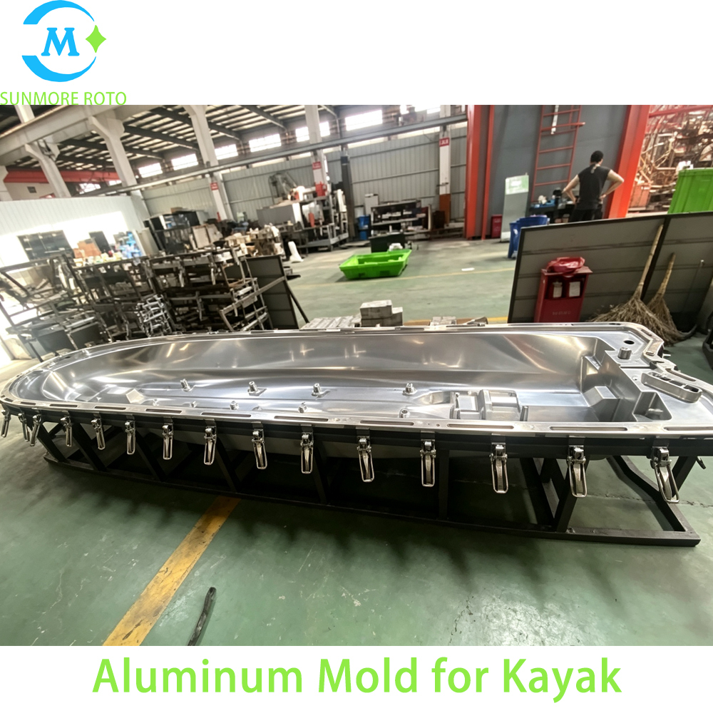 SUNMORE ROTO Rotational Cast Aluminum Rotomold For Rotomolded Kayak, Custom CNC Fabricated Plastic Canoe Rotational Molding Tool