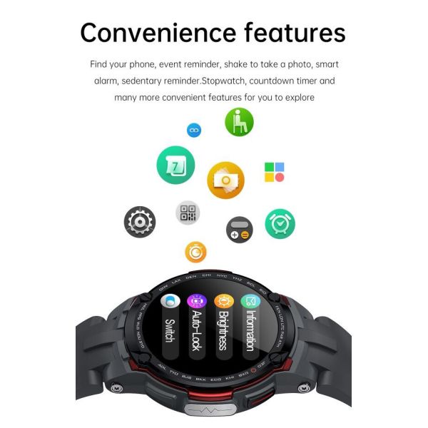 OEM ODM 1.28inch digital water resistant weight lifting heart rate monitoring custom gps tracking caller id smart phone calling V6 watch alarm clock smart home sports digital watches