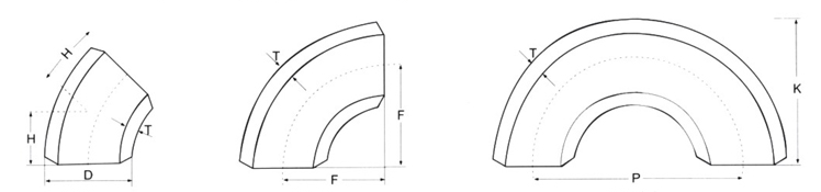 C70600 CuNi 9010 Copper Nickel Butt Welding Fittings 90 Degree Long Radius Elbow