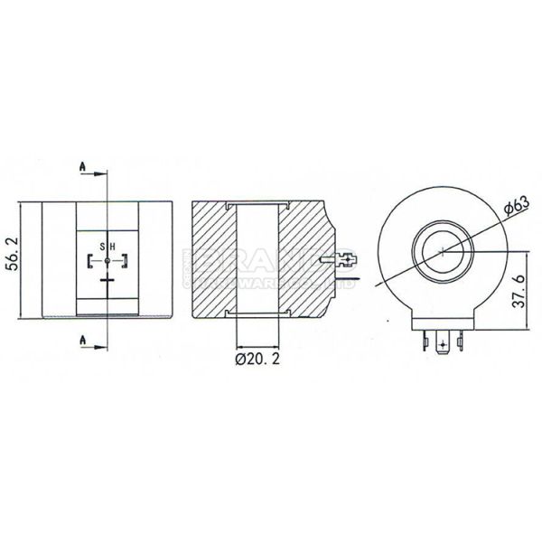 Waterproof Fountain Water Solenoid Valve Coil 20mm IP68 24V DC 220V AC