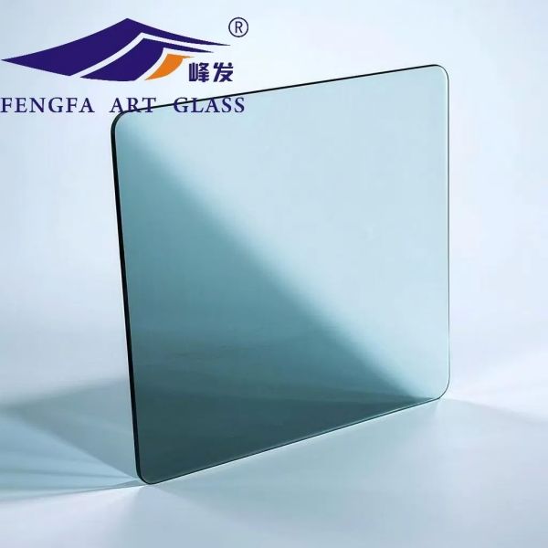 Colorful Gradient Tempered Glass 6+6mm Curved Glass Railing Customized