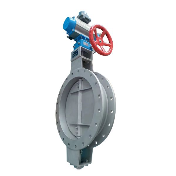 Large Diameter Industrial Butterfly Valve Carbon Steel Pneumatic Valve