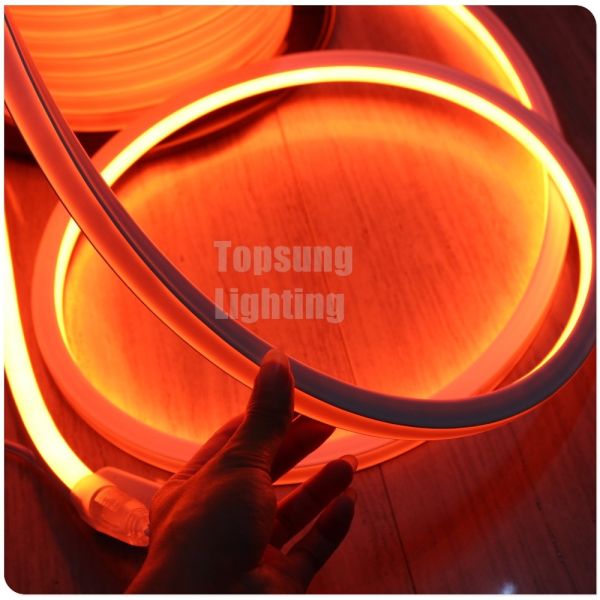 orange led neon flex DC 12V  16*16mm square flat neon rope light IP68 outdoor lighting